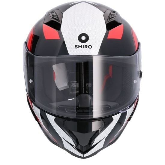 SHIRO CASCO  HUNTER SH-890 EDGE NEGRO_ROJO 