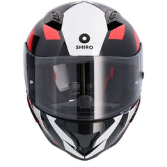 SHIRO CASCO  HUNTER SH-890 EDGE NEGRO_ROJO 