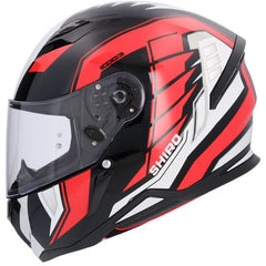 SHIRO CASCO  HUNTER SH-890 EDGE NEGRO_ROJO 