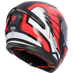 SHIRO CASCO  HUNTER SH-890 EDGE NEGRO_ROJO 