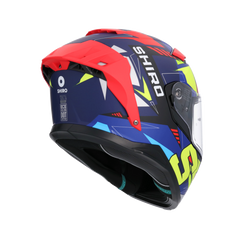 SHIRO ALPHA UPGRADE MOTO INTEGRALI CASCHI OPACO BLU NERO ROSSO 