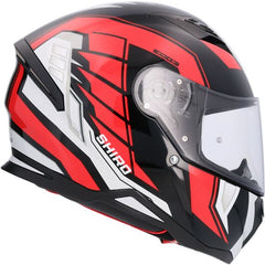 SHIRO CASCO  HUNTER SH-890 EDGE NEGRO_ROJO 
