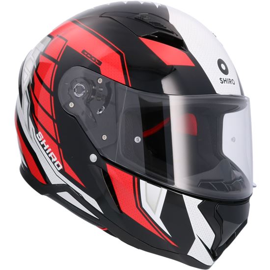 SHIRO CASCO  HUNTER SH-890 EDGE NEGRO_ROJO 
