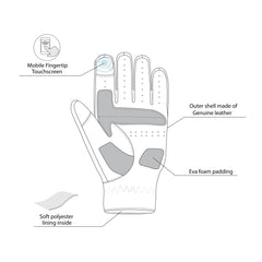 BELA APOLO GUANTES DE MOTO PIEL MARRÓN 