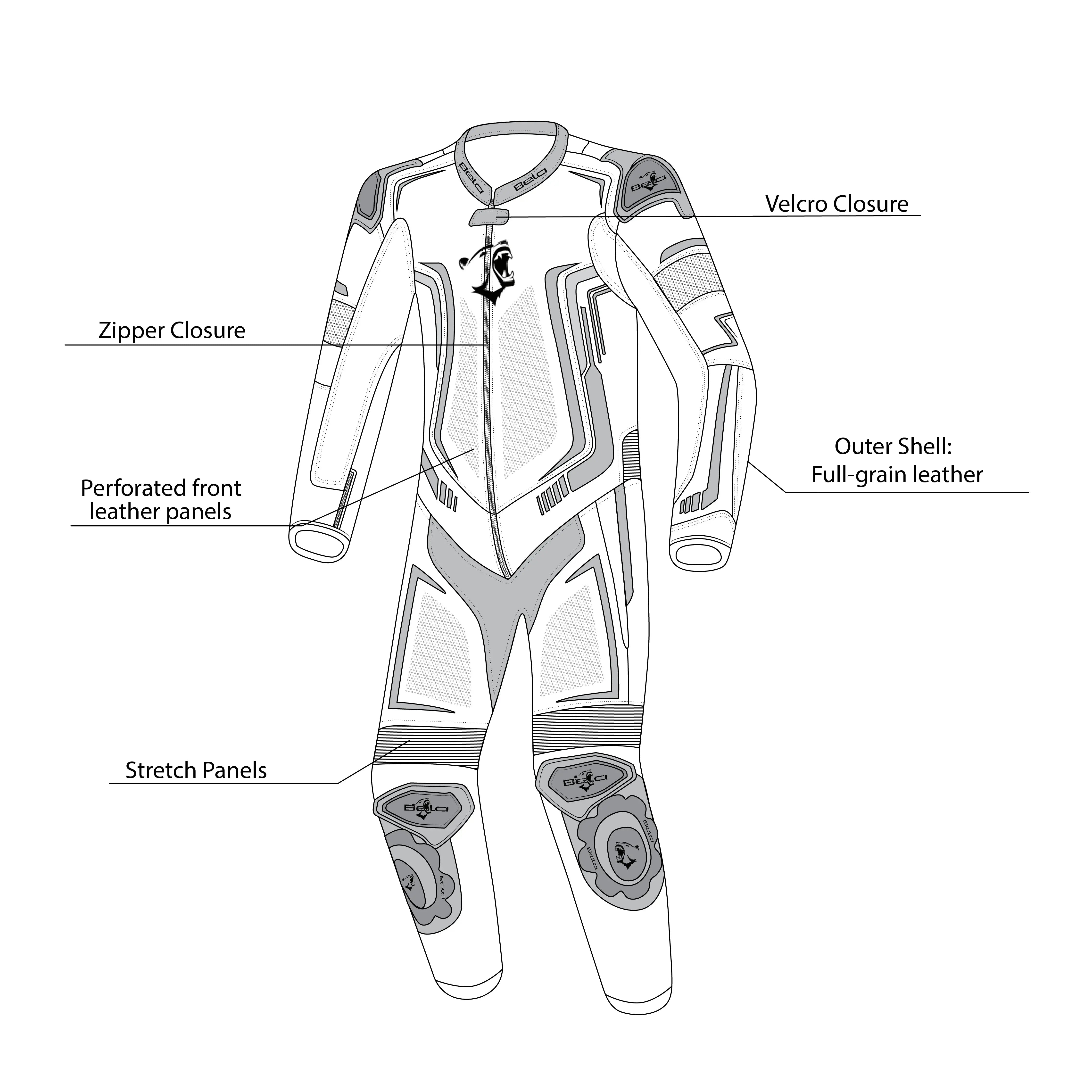 Bela Beast Nera / Bianca / Gialla / Blu Tuta intera (1 pezzo) 