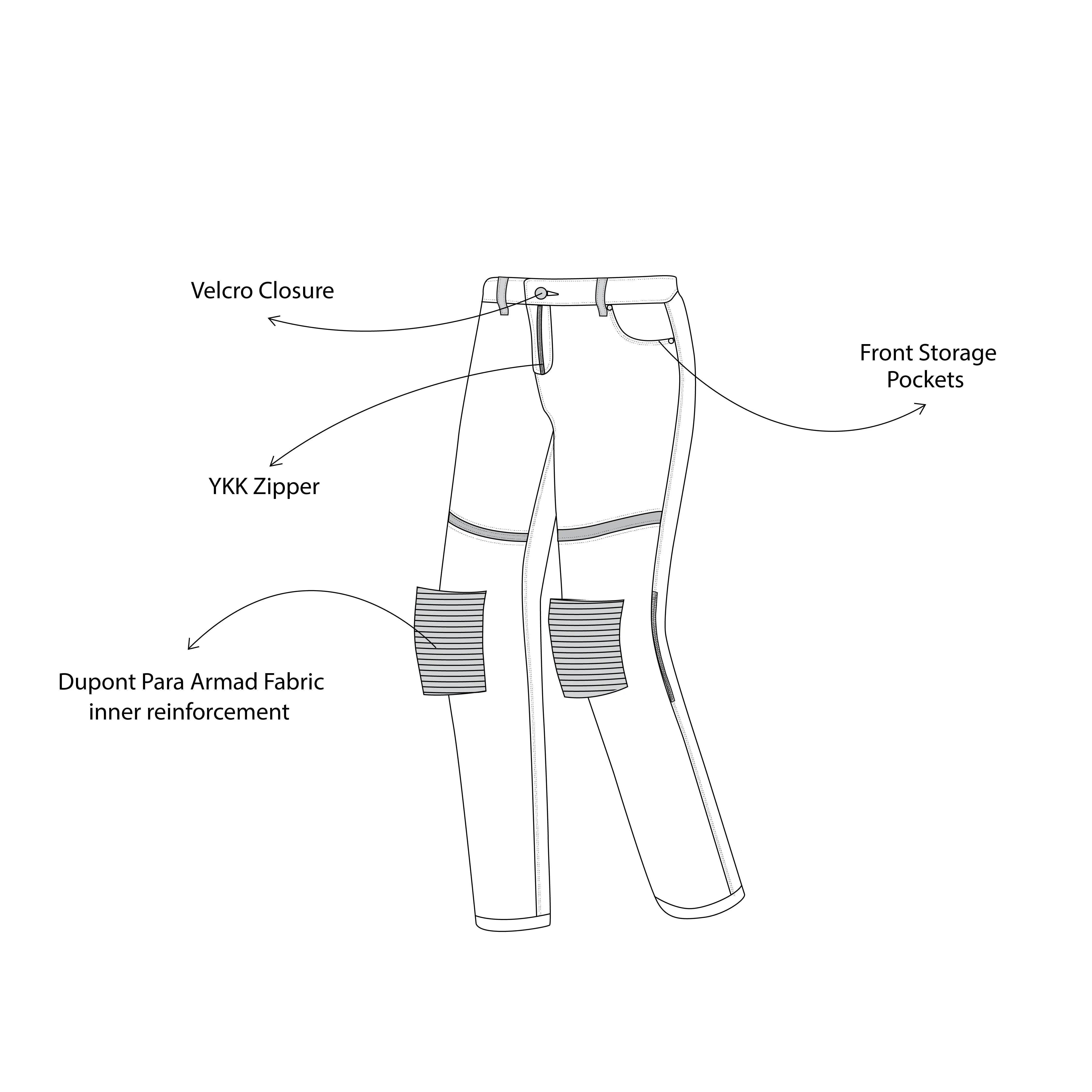 BELA Stroke Pantaloni Protettivi Moto - Blu description