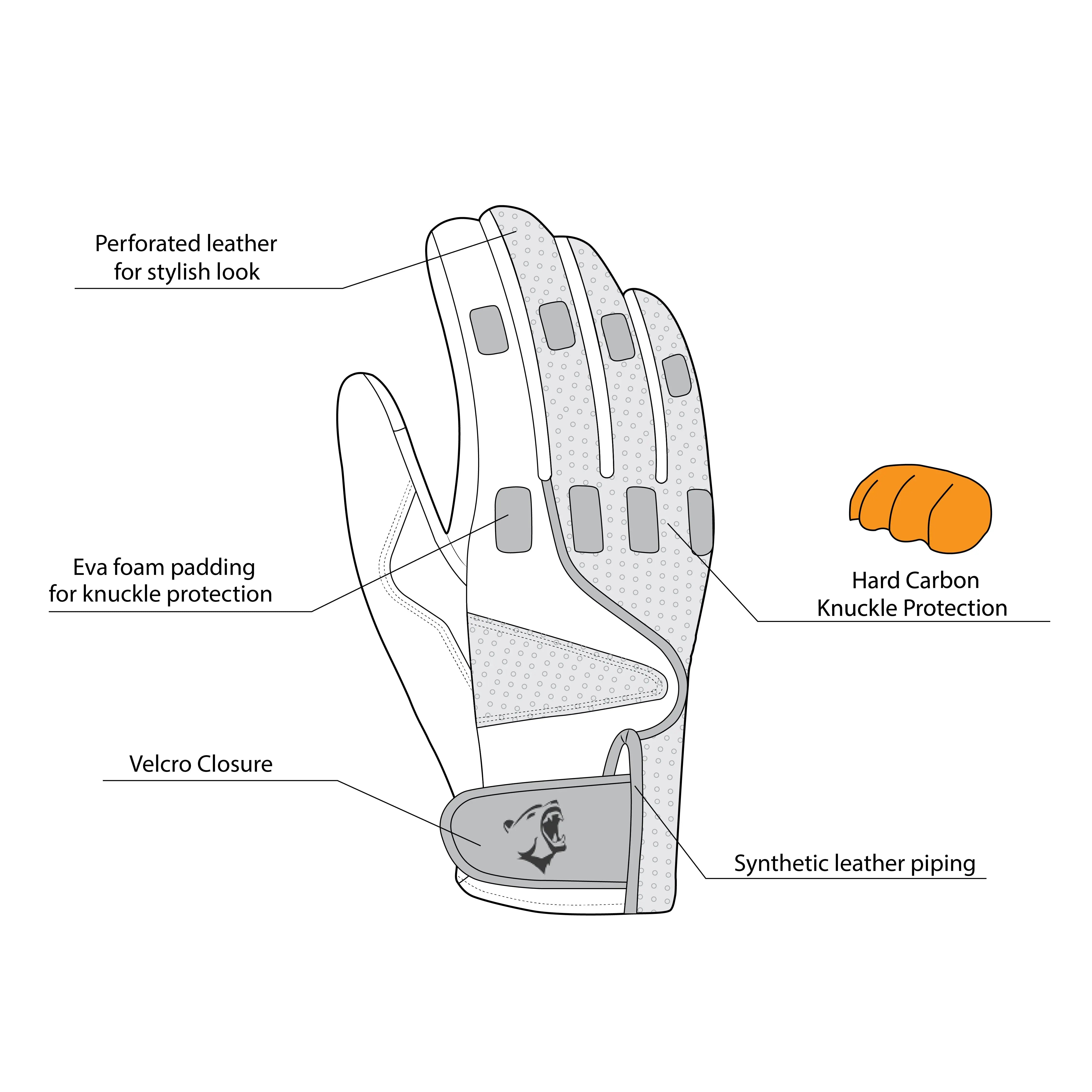 BELA APOLO GUANTES DE MOTO PIEL MARRÓN 