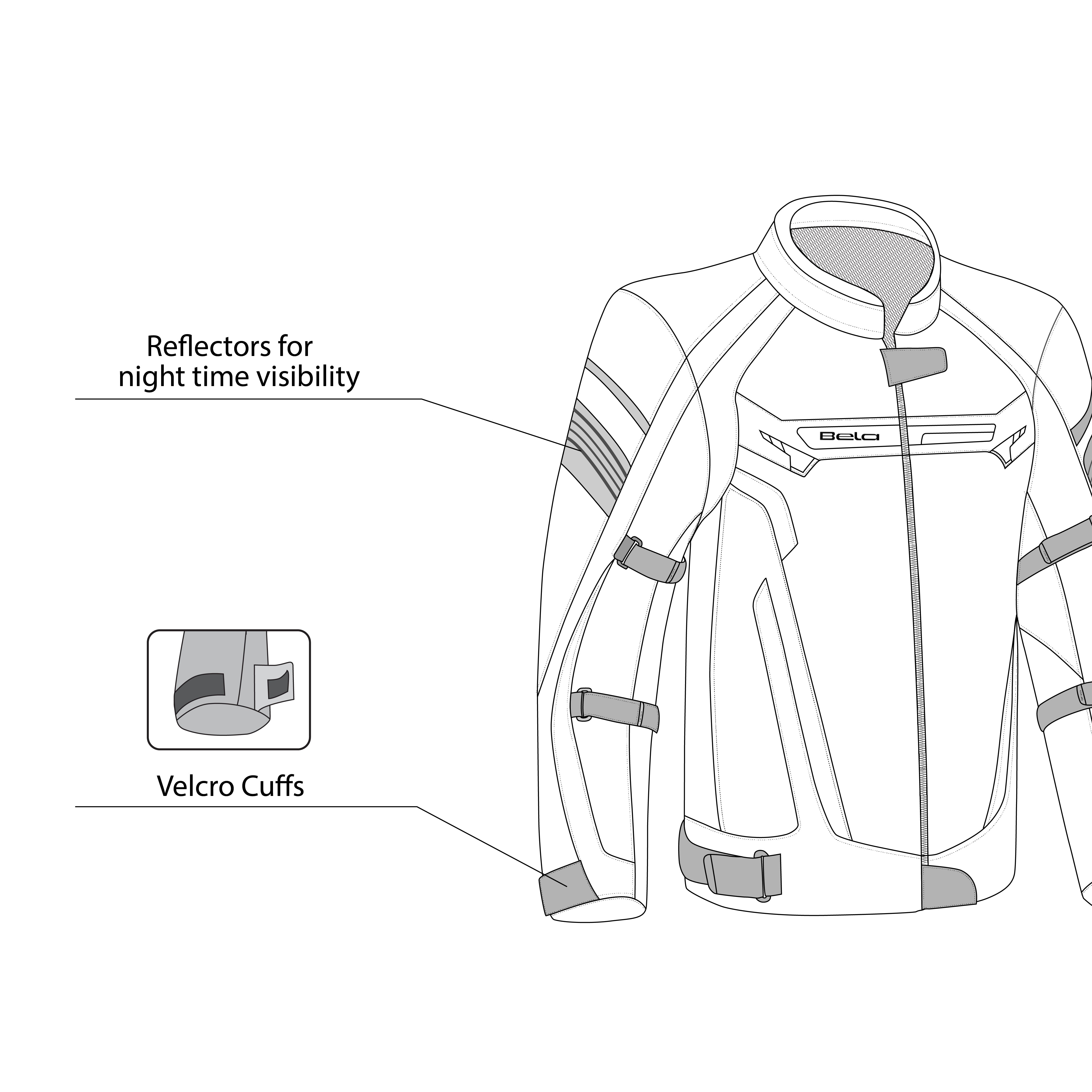 BELA HIGHLAND GIACCA MOTO UOMO NERA ICE GRIGIA 
