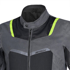 R-TECH SPIRAL MESH CHAQUETA DE MOTO DE HOMBRE TEXTIL  GRIS NEGRO AMARILLO FLOUR 