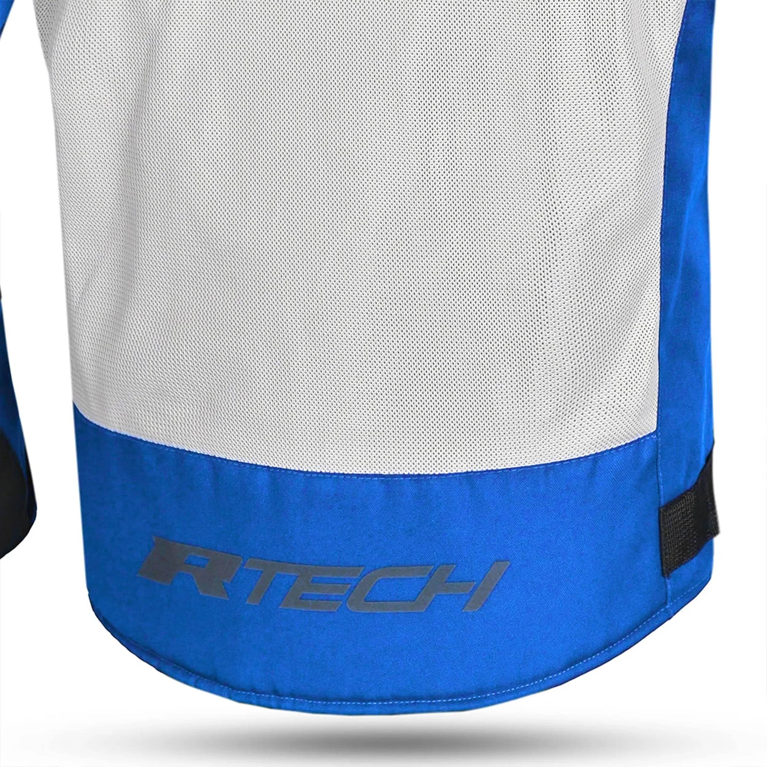 R-Tech Spiral Mesh Giacca moto estiva tessuto Blu ghiaccio Rossa 