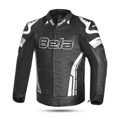 BELA ROCKET UOME GIACCA (PELLE CANGURO MIX) NERO BIANCO 