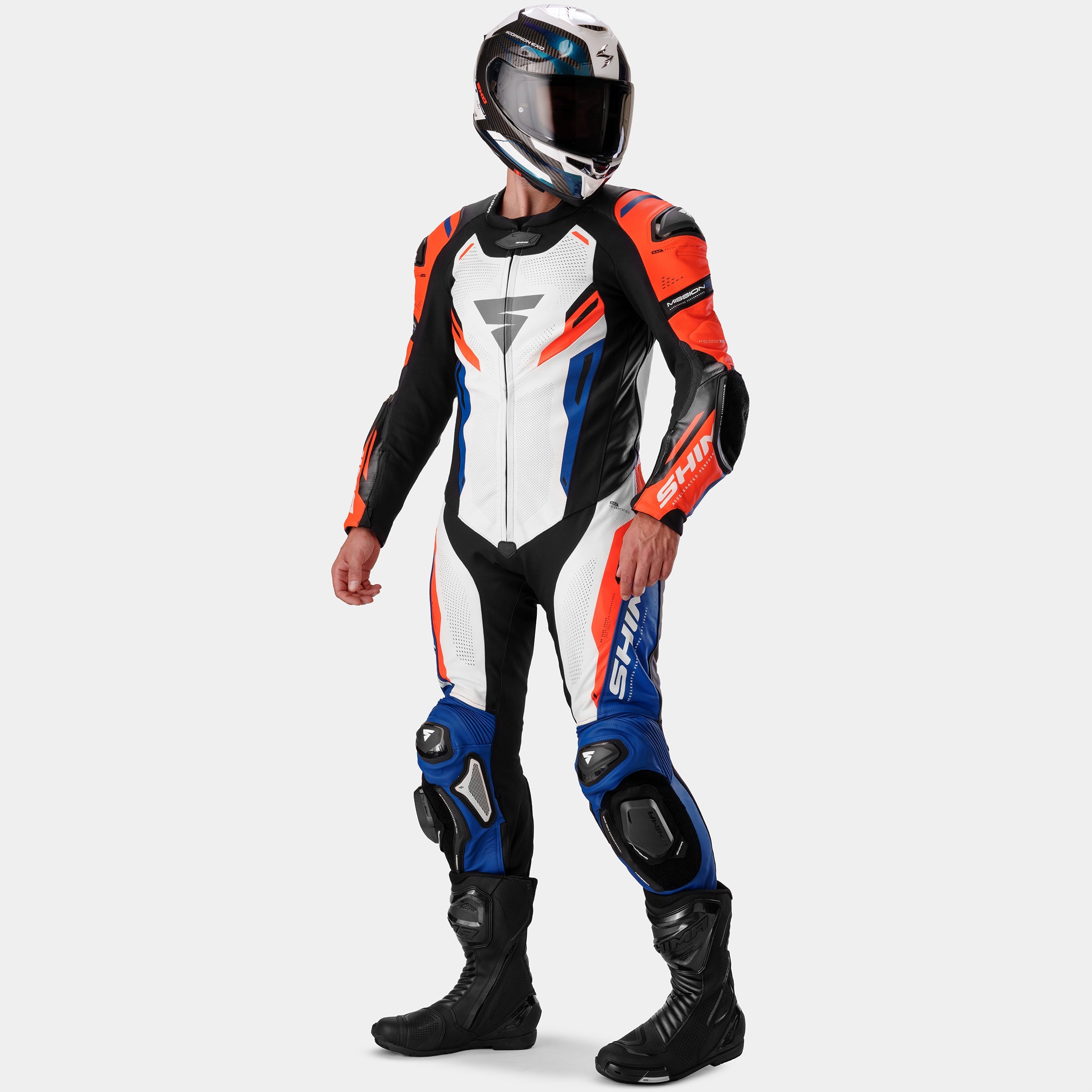 SHIMA MISSION RS MONO DE HOMBRE 1PC AZUL BLANCO ROJO 