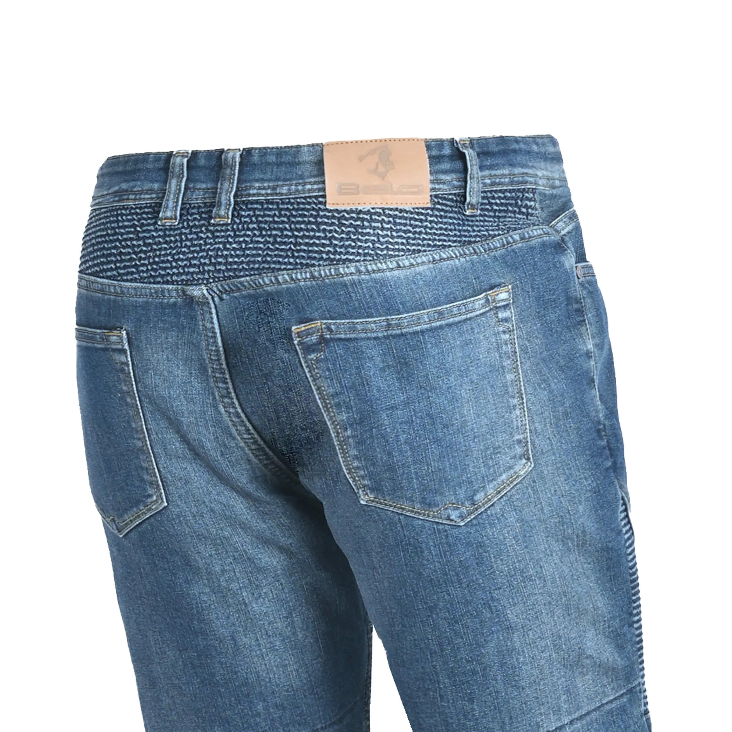 BELA - Pantalón Denim Jeans Urban Lady 32L Azul Con Spray 