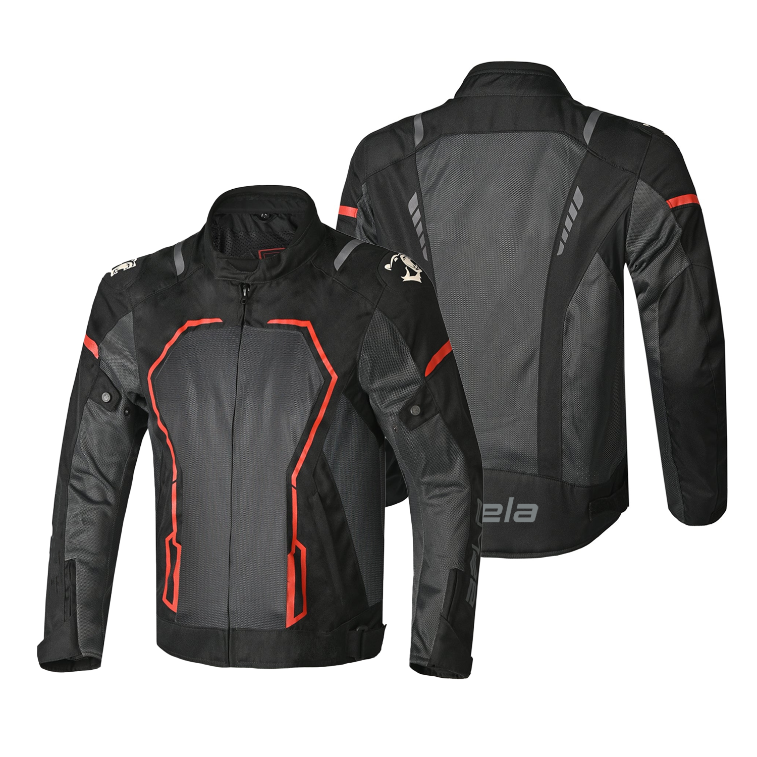 BELA ARTREX GIACCA MOTO UOMO TESSILE NERO/GRIGIO/ROSSO 