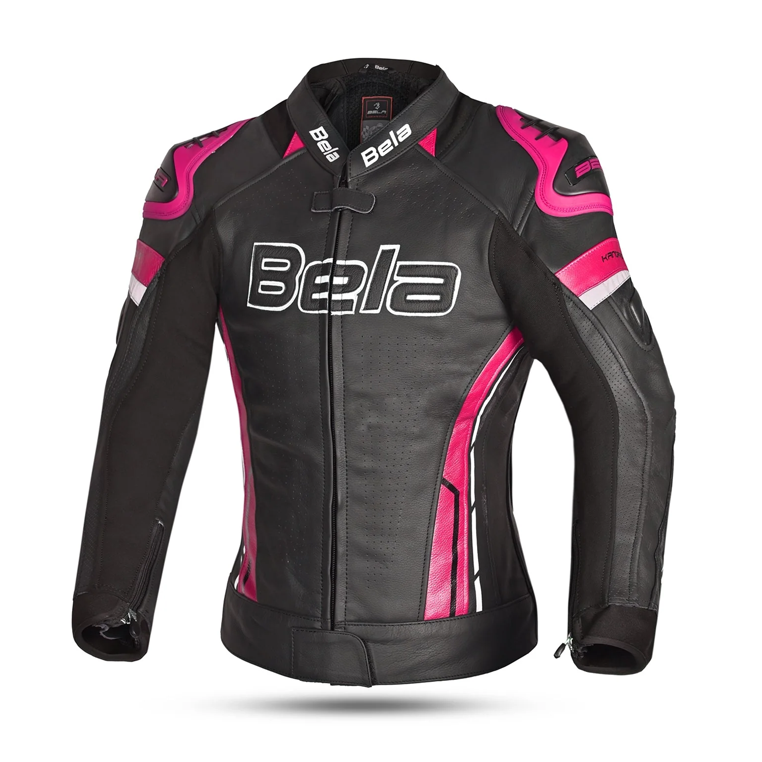 BELA ROCKET GIACCA DONNA NERA (MIX PELLE CANGURO) ROSA 