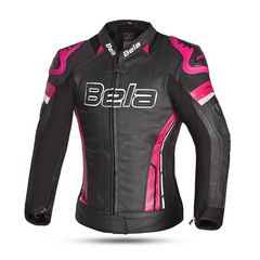 BELA ROCKET GIACCA DONNA NERA (MIX PELLE CANGURO) ROSA 