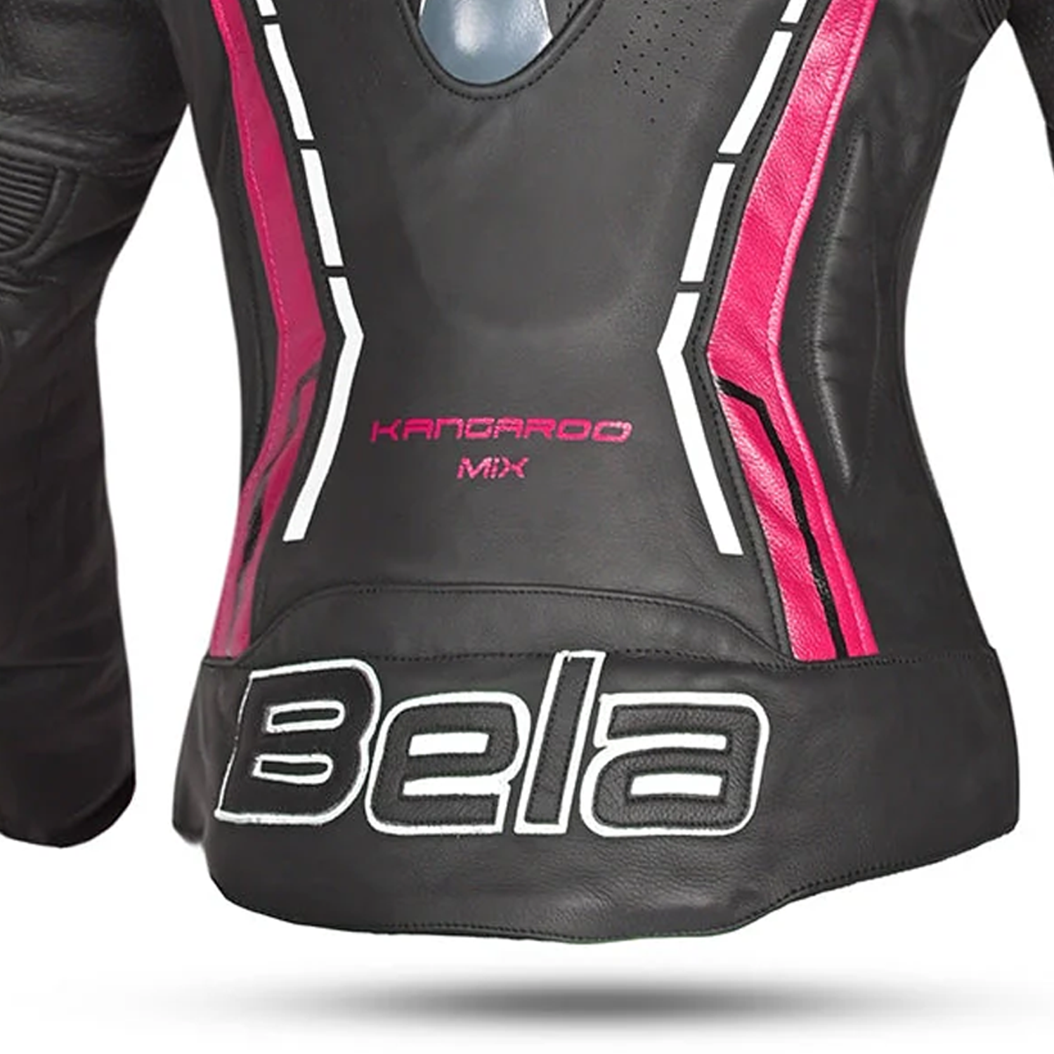 BELA ROCKET GIACCA DONNA NERA (MIX PELLE CANGURO) ROSA 