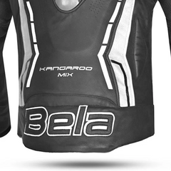 BELA ROCKET UOME GIACCA (PELLE CANGURO MIX) NERO BIANCO 