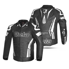 BELA ROCKET UOME GIACCA (PELLE CANGURO MIX) NERO BIANCO 