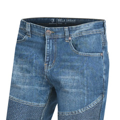 BELA - Pantalón Denim Jeans Urban Lady 32L Azul Con Spray 