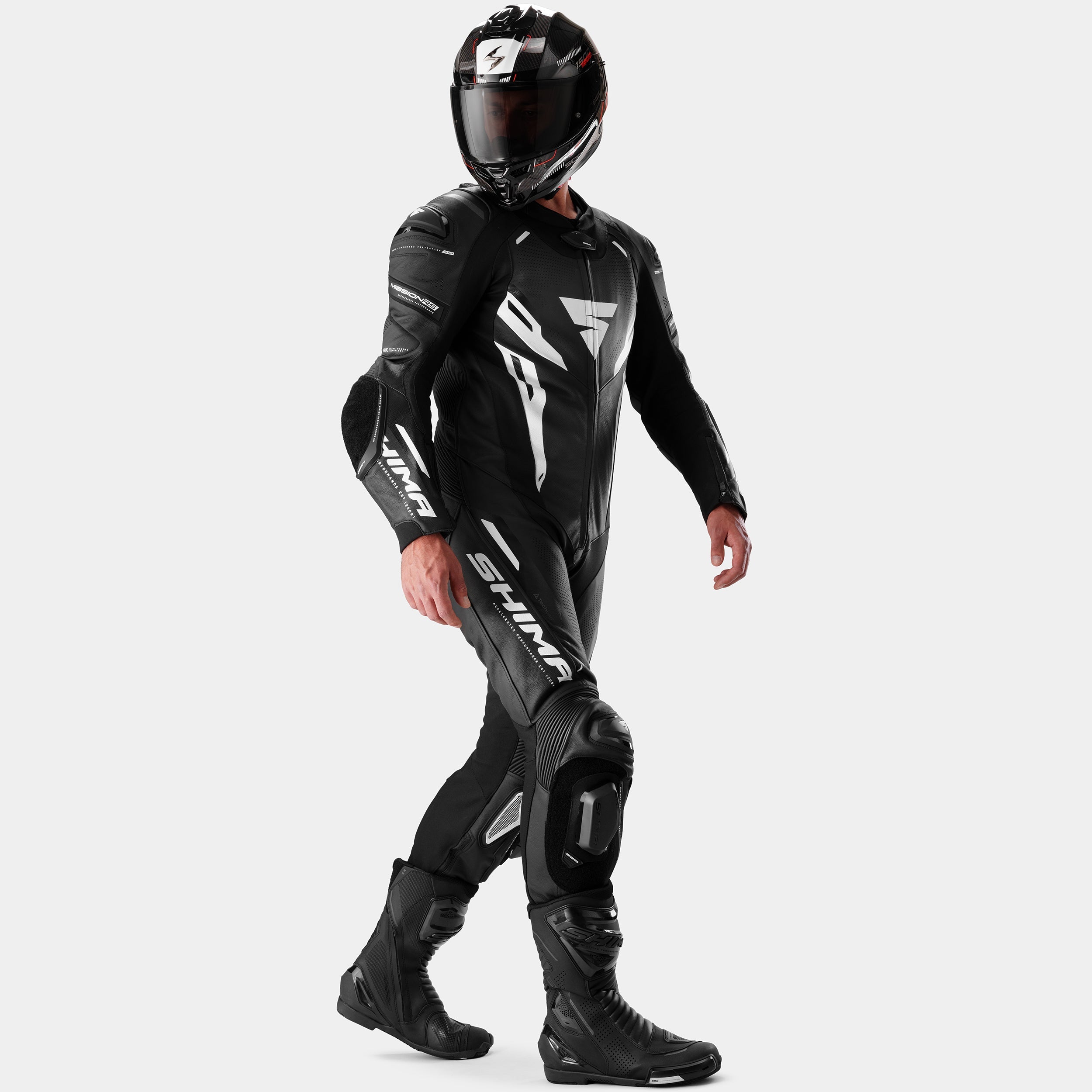 SHIMA MISSION RS MONO DE HOMBRE 1PC NEGRO BLANCO 