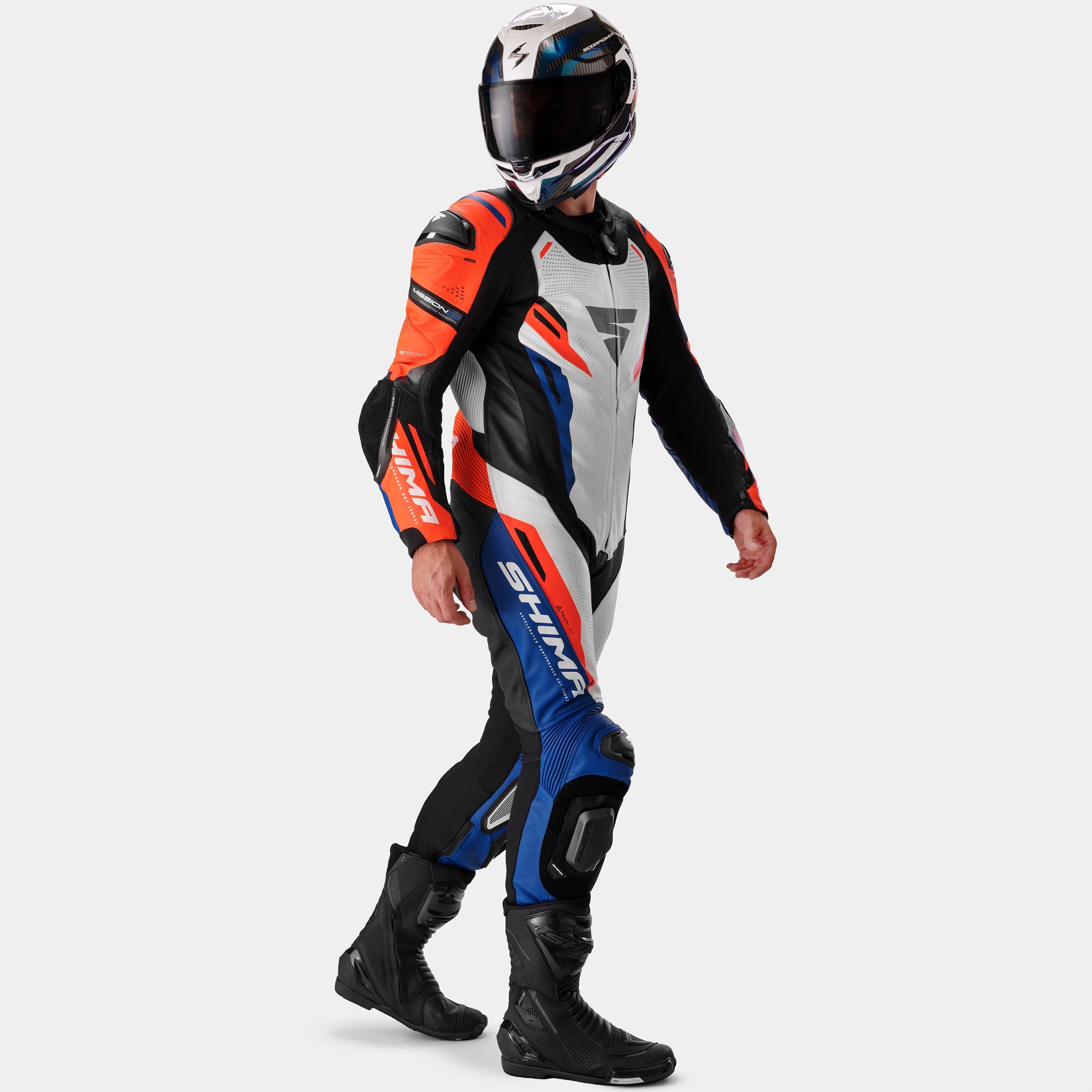 SHIMA MISSION RS MONO DE HOMBRE 1PC AZUL BLANCO ROJO 