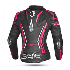 BELA ROCKET GIACCA DONNA NERA (MIX PELLE CANGURO) ROSA 