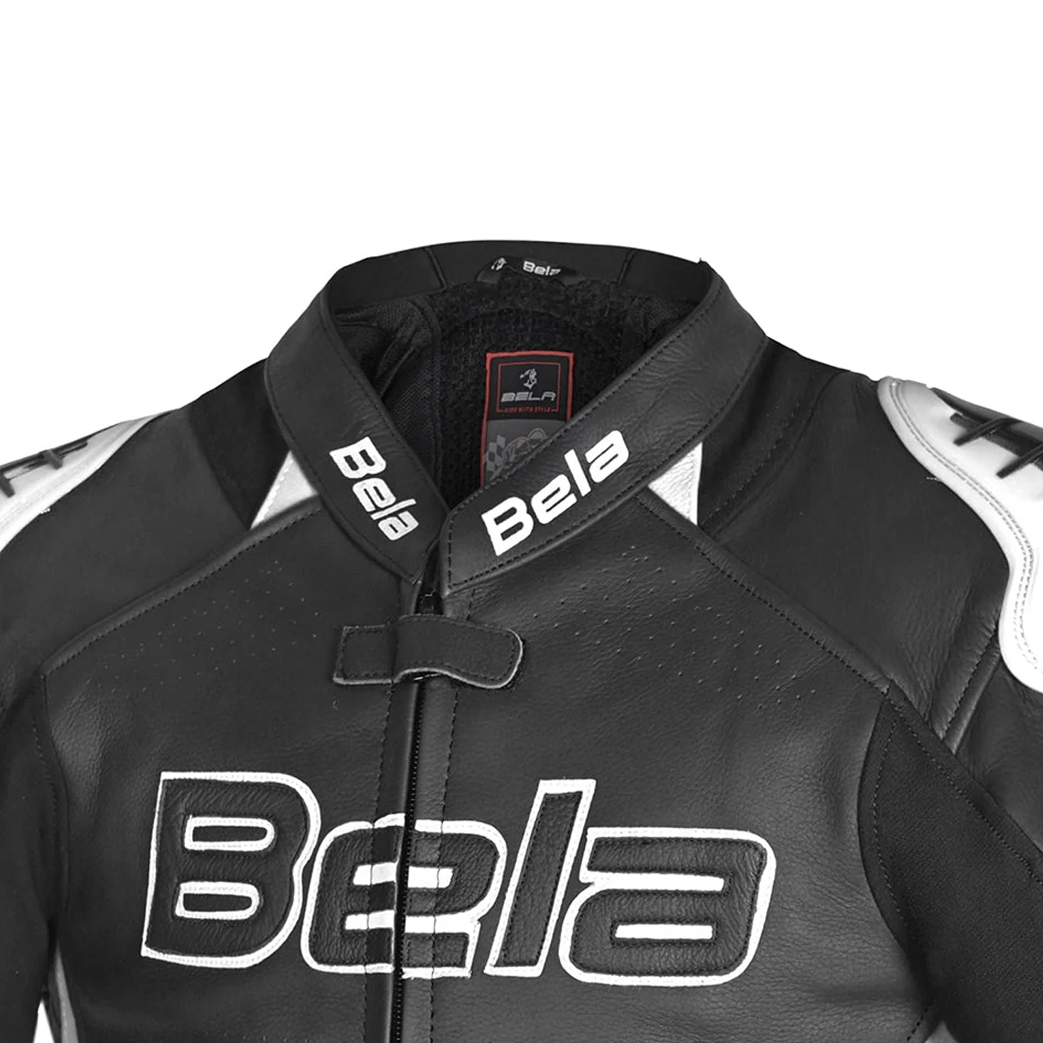BELA ROCKET UOME GIACCA (PELLE CANGURO MIX) NERO BIANCO 