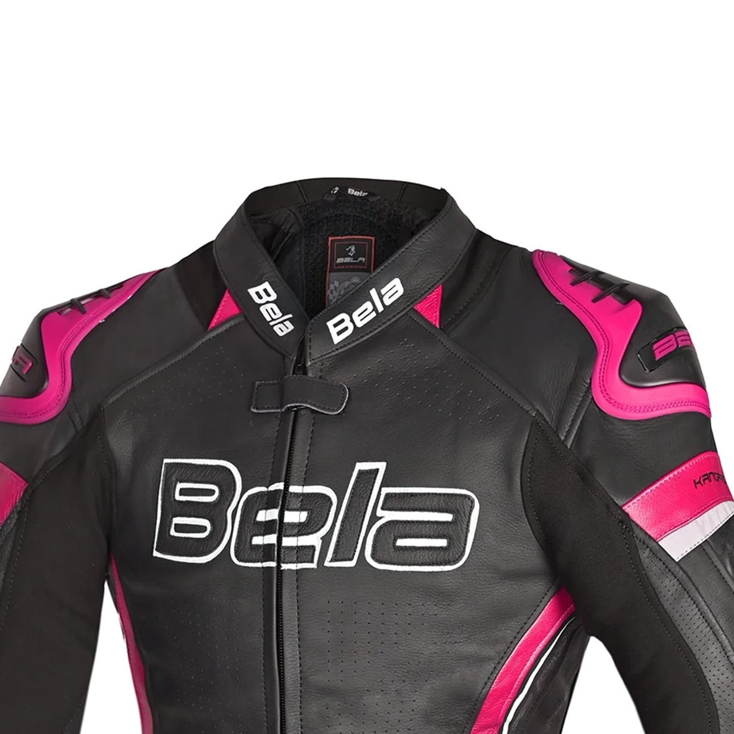 BELA ROCKET GIACCA DONNA NERA (MIX PELLE CANGURO) ROSA 