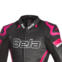 BELA ROCKET GIACCA DONNA NERA (MIX PELLE CANGURO) ROSA 