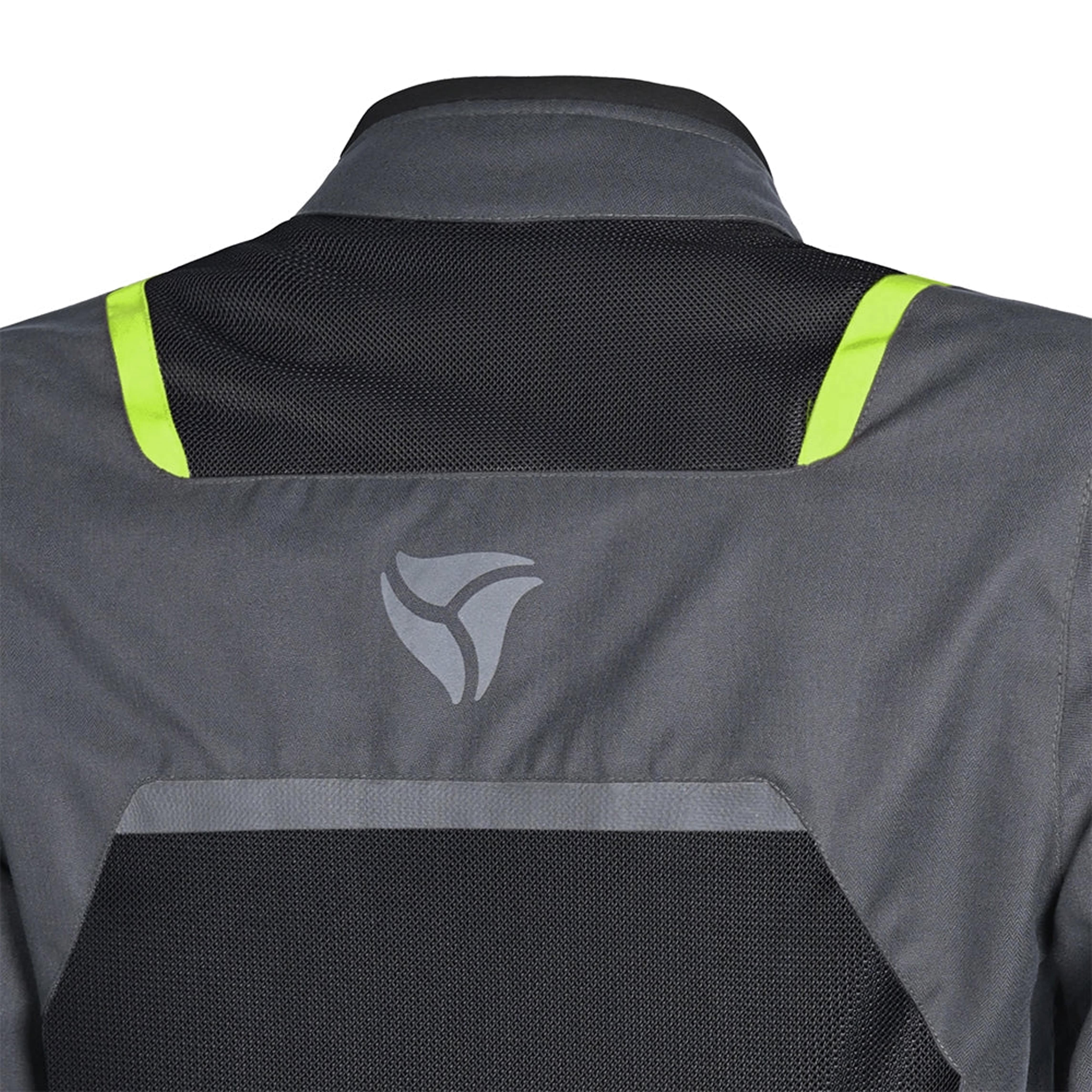 R-TECH SPIRAL MESH CHAQUETA DE MOTO DE HOMBRE TEXTIL  GRIS NEGRO AMARILLO FLOUR 