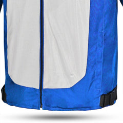 R-Tech Spiral Mesh Giacca moto estiva tessuto Blu ghiaccio Rossa 