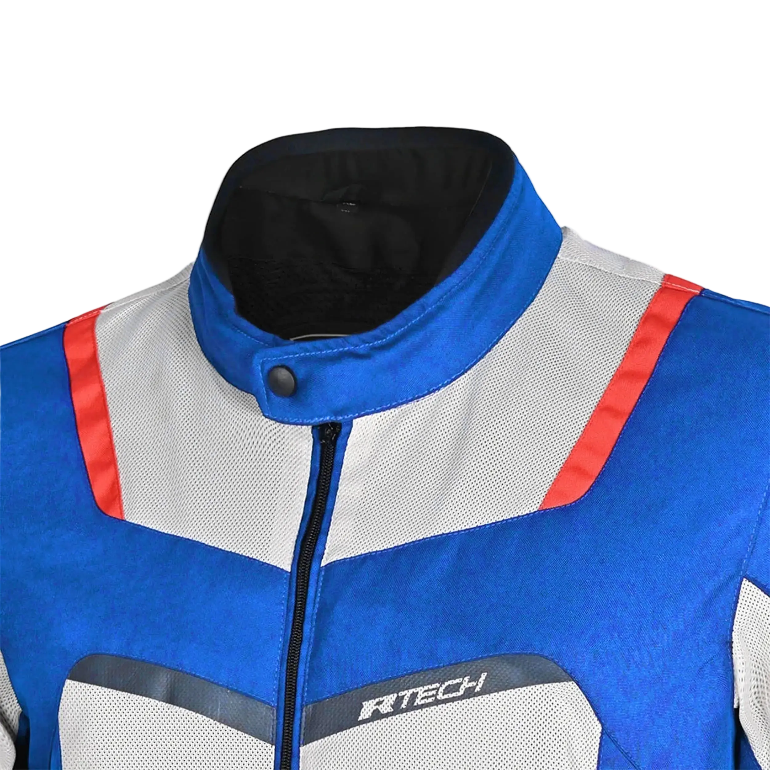 R-Tech Spiral Mesh Giacca moto estiva tessuto Blu ghiaccio Rossa 