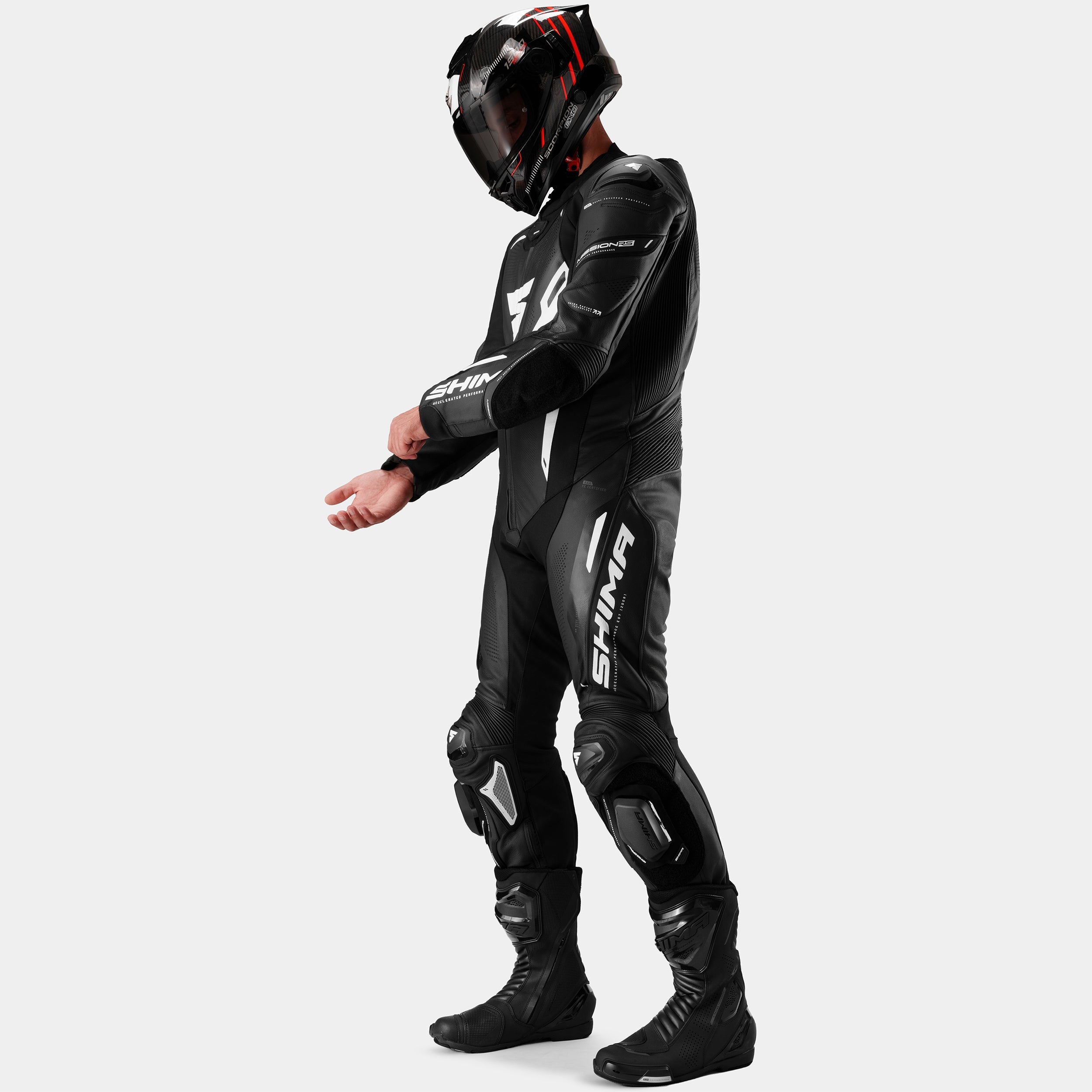 SHIMA MISSION RS MONO DE HOMBRE 1PC NEGRO BLANCO 