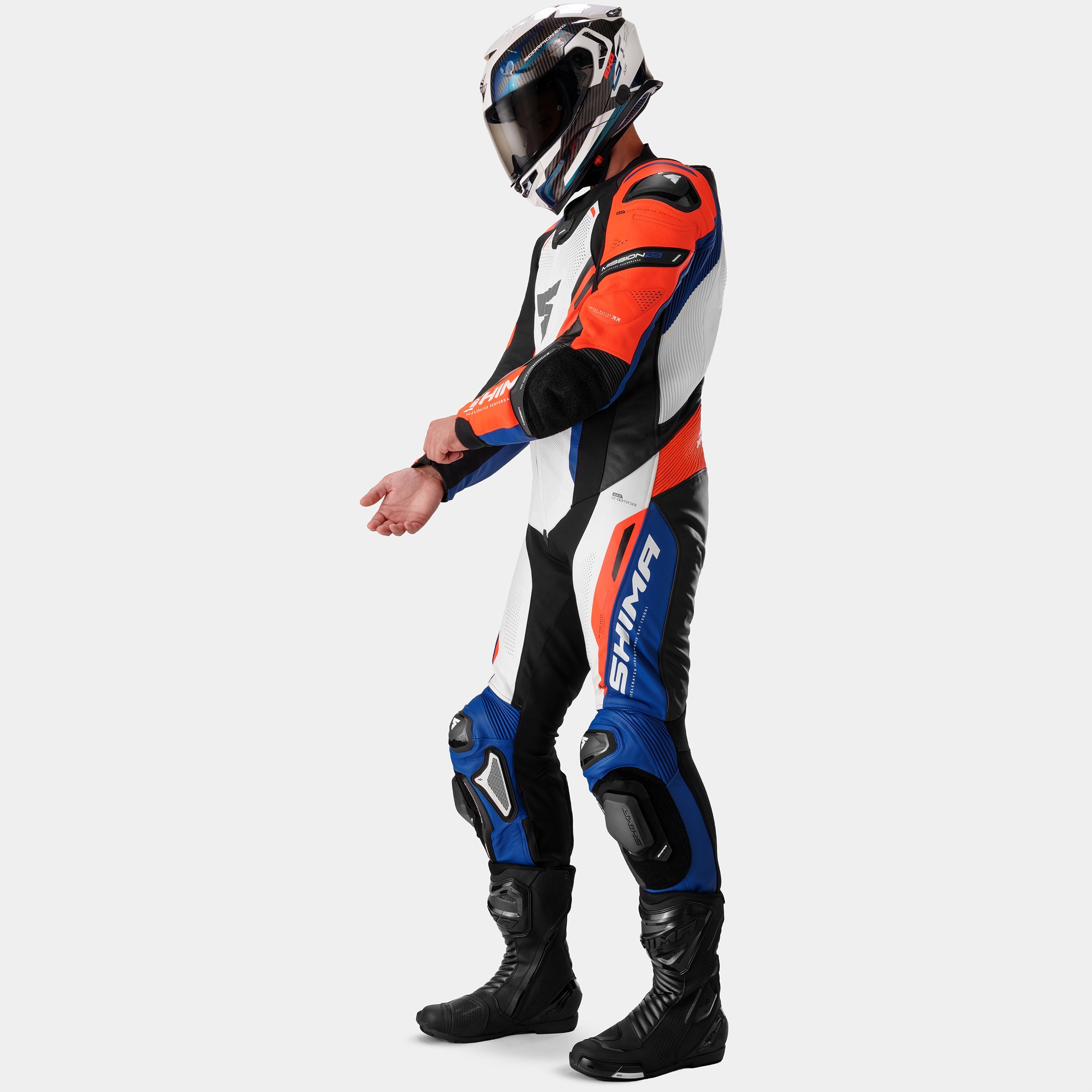 SHIMA MISSION RS MONO DE HOMBRE 1PC AZUL BLANCO ROJO 