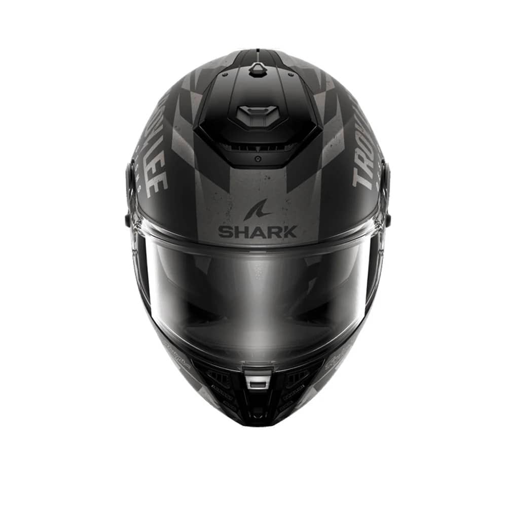 SHARK SPARTAN RS RACESHOP Integrali Caschi Nero Opaco Antracite Argento