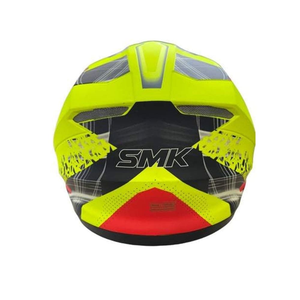 SMK STELLAR SWANK MA423 MOTO INTEGRALE CASCHI OPACO NERO FLOU GIALLO ARANCIA