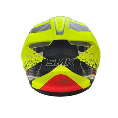 SMK STELLAR SWANK MA423 MOTO INTEGRALE CASCHI OPACO NERO FLOU GIALLO ARANCIA