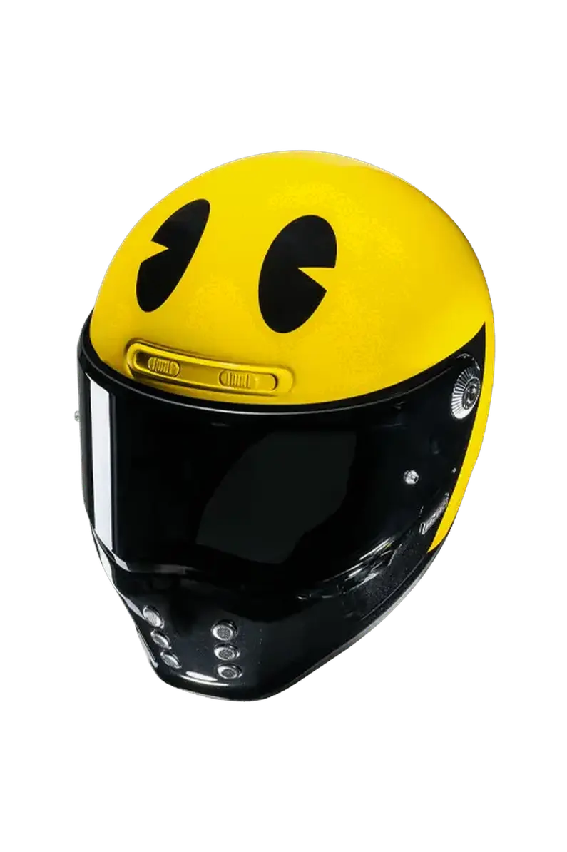 HJC V10 MC3 PAC MAN BANDAI NAMCO Stile Vintage Moto Integrali Caschi 