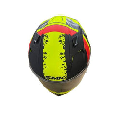 SMK STELLAR SWANK MA423 MOTO INTEGRALE CASCHI OPACO NERO FLOU GIALLO ARANCIA