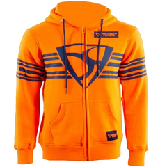MUGENRACE H-MNR-2488 Shield Felpa Cappuccio Zip Arancione 