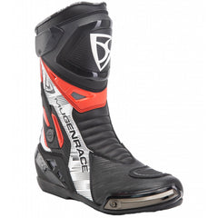 MUGENRACE BOT-MNR-2390 Phantom Plus Stivali Moto Nero Rosso 