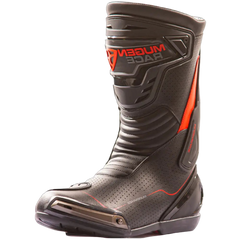 MUGENRACE BOT-MNR-2393 Bici Sportiva Velocità Stivali Nero Rosso 