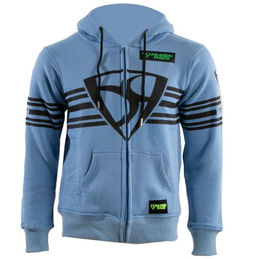 MUGENRACE H-MNR-2488 Shield Felpa Cappuccio Cerniera azzurro cielo