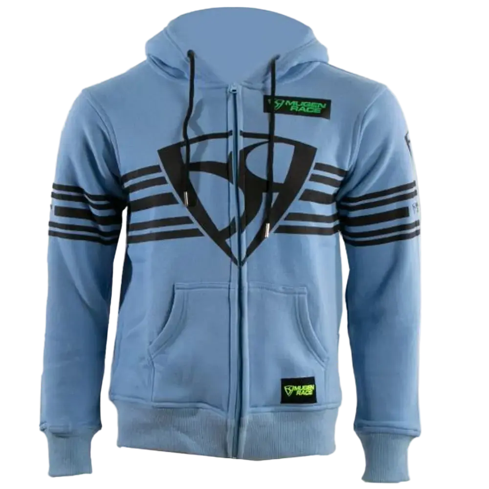 MUGENRACE H-MNR-2488 Shield Felpa Cappuccio Cerniera azzurro cielo 