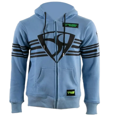 MUGENRACE H-MNR-2488 Shield Felpa Cappuccio Cerniera azzurro cielo 
