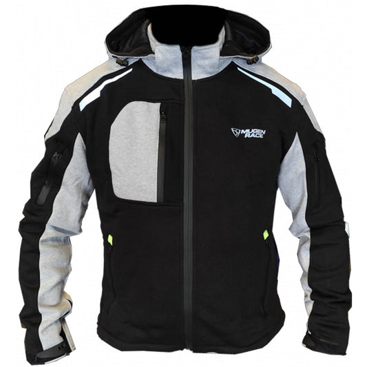 MUGENRACE H-MNR-2484 Felpa Judo Nera Grigio Chiaro