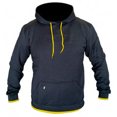 MUGENRACE H-MNR-7909 Felpa Cappuccio Cotone Nero Giallo