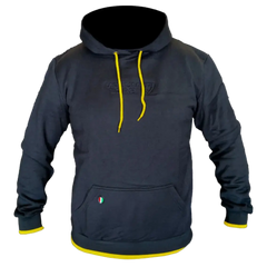 MUGENRACE H-MNR-7909 Felpa Cappuccio Cotone Nero Giallo 