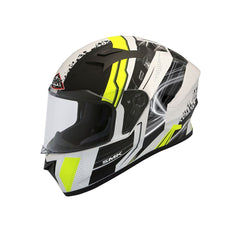 SMK STELLAR SWANK MA124 MOTO INTEGRALE CASCHI OPACO NERO FLOU GIALLO GRIGIO 